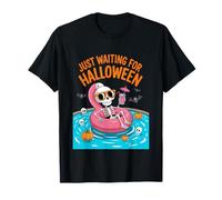 Aspettando solo il conto alla rovescia per Halloween Spooky Skeleton Summer Maglietta