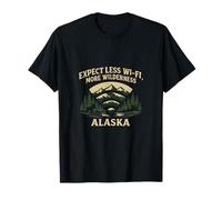Aspettatevi Meno Wi-Fi più Wilderness Alaska Design Maglietta