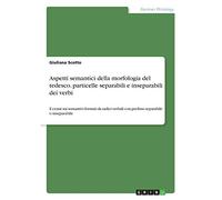 Aspetti semantici della morfologia del tedesco. particelle separabili e inseparabili dei verbi: E cenni sui sostantivi formati da radici verbali con prefisso separabile o inseparabile