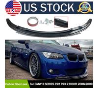 Aspetto in fibra di carbonio Spoiler anteriore Sostituisci per BMW Serie 3 E92 E93 M Sport 335I 2006-2010 Labbro divisore anteriore Labbro paraurti anteriore Black