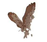 Asphire - Cavigliera sexy in pizzo ricamato con anello per dita dei piedi, 2 pezzi, sandali da sposa a piedi nudi, vintage, per matrimonio, cavigliera schiava, ballo scolastico, festival, gioielli per