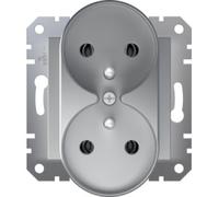 Asphora presa doppia con/e senza telaio alluminio EPH9810261