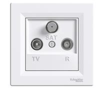 Schneider Electric EPH3500121 Toma tv-r-sat fine, bianco
