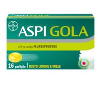 Aspi Gola - Antinfiammatorio Mal Di Gola E Gola Infiammata Caramelle Miele E Limone 16 Pastiglie