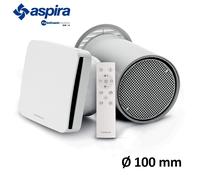 ASPIRA - ECOCOMFORT PLUS VMC PUNTUALE CON TELECOMANDO AD INFRAROSSI D. 100 MM