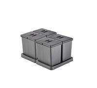 Aspira Pattumiera modulare per cassetto, pattumiera "Müllomatic MODDUL 1", contenitore in plastica con base montabile, volume: 1 x 16 l, sistema di raccolta dei rifiuti, altezza 295 mm (2 moduli 2)
