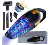 Aspirabriciole e Aspira Liquidi Senza Fili Potente a Batteria Litio, Design Compatto, Contenitore Rimovibile, Filtro in acciaio inossidabile, 450ml 12V 16000PA Mini Ricaricabile Auto Aspirapolvere