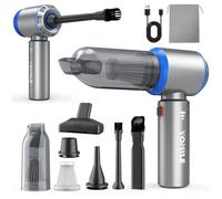 Aspirabriciole Senza Fili 25000PA, Aspirapolvere Auto 4 in 1 Aspirapolvere Senza Fili Potente con Motore Brushless, Mini aspirapolvere Soffiatore Aspiratore per Casa, Ufficio, Cucina, Peli Animali