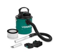 Aspiracenere a batteria 20V - 2.0Ah - serbatoio 12L | In ue batterie e caricatore rapido
