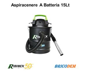 Aspiracenere a Batteria RIBIMEX PRBAT20/CEN 2.0Ah 15Lt
