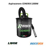 Ribimex PRCEN003 aspiracenere 18 L Nero GARANZIA ITALIA