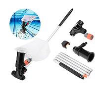 Aspirafondo Manuale Per Piscina, Kit Pulizia Per Interrata Con Aspiratore Per Skimmer, Pulitore Per Fondo e Pareti, Per Laghetto Fuori Terra e Giardino (Nero)