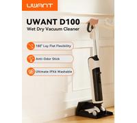 Aspirapolvere asciutto e bagnato UWANT D100 180 ° Mop sottovuoto Lay-Flat tutto in uno con aspirazione 18000Pa Spinta stick antiodore autopulente automatica