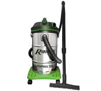 ASPIRAPOLVERE ASPIRALIQUIDI BIDONE INOX 30Lt PRESA AUTOMATICA 1200W RIBIMEX