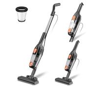 Aspirapolvere con Filo, Scopa Elettrica con Filo Potente 20Kpa 600W, 3 in 1 Aspirapolvere Portatile con Cavo Lungo 5m, Aspirapolvere senza Sacco Leggero Antigroviglio per Peli di Animali Tappeti