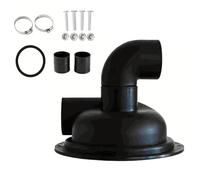 Aspirapolvere copertura separatore ciclone con set gomito, facile da installare copertura ciclone aspirapolveri collettore, per la lavorazione del legno e la decorazione della casa, nero