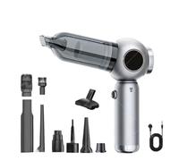 Aspirapolvere e soffiatore 3 in 1 da 16000 Pa, mini aspirapolvere ricaricabile tramite USB for auto/casa/animali domestici(Silver)