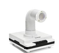 Aspirapolvere elettrico per dentisti, piccolo aspirapolvere per lucidatura cosmetica dentale a LED da 60 W, con ventola e LED a doppia funzione, girevole a 360°, aspiratore(White)