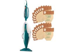Aspirapolvere Folletto VK130 -REVISIONATA- + 2 Anni Di Sacchetti COMPATIBILI, Spazzola HD Ideale Per Tutti i Pavimenti, Cavo Estraibile 7m, 3 Velocità, Filtro HEPA, Igienizzato e Pronto all’Uso