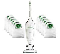 Aspirapolvere Folletto VK200 - Spazzola HD60 Inclusa, 3 Velocità - Manico Telescopico, Impugnatura Ergonomica - Molto più Leggero - Nuovo (Scopa + 12 Sacchetti ORIGINALI)