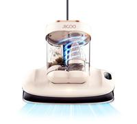 JIGOO S100 Battimaterasso, Aspiratore per materassi con luce UV e vibrazione, aspirapolvere antiacari, sensore acaro della polvere, indicatore LED, ultrasuoni, rimuove il 99,9%, per materassi, letti