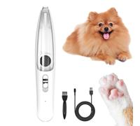 Aspirapolvere LED per taglia zampe per auto,Tagliacapelli per toelettatura cani con luce LED | Aspirapolvere rifinitore per cani ricaricabile tramite USB, rasoio per cani con contenitore