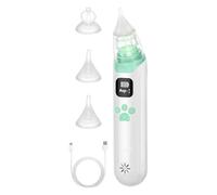 Aspirapolvere nasale per bambini piccoli - aspirapolvere nasale elettrico con 3 ugelli flessibili, tanta di aspirazione nasale per bambini | Morve più pulito, musica rilassante e anti-reflux per una p