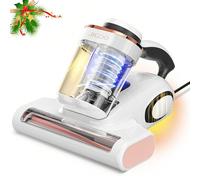 Aspirapolvere per materassi antiacaro JIGOO J300 con sensore acari e display digitale intelligente, aspirapolvere per divani 500W con lampada UV, per allergici, rimuove allergeni da letti e divani, co