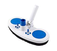 Aspirapolvere per piscina da 33,5 cm, strumento di pulizia per vasca interrata e fuori terra, strumento di pulizia con spazzole di base ponderata, doppia valvola, clip flessibile a sgancio facile