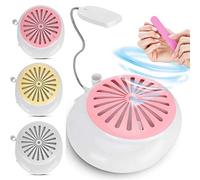 Aspirapolvere per unghie Collettore aspirazione polvere per unghie aromaterapia elettrico Ventilatore estrattore con luce LED, filtro riutilizzabile, Strumento unghie per salone,Rosa