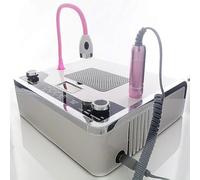 Aspirapolvere per unghie per nail art, 4 in 1, collettore di polvere per unghie con lampada LED, 30000 giri/min, forte aspirazione, direzione di rotazione regolabile, trapano elettrico per unghie, per