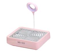 Aspirapolvere portatile per unghie, 40 W, con lampada USB, regolabile, potente e silenzioso, da scrivania, per salone e casa, colore: rosa