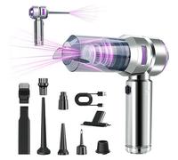 Aspirapolvere Portatile, Soffiatore per Polvere a Doppia Modalità da 260 L/min, Aspirapolvere per Auto Senza Fili 16000Pa Ad Alta Potenza, Spolverino Portatile con Cavo Usb Silver Purple