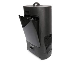 aspirapolvere professionale e di ultima tecnologia. Verso l'ingresso alla base dell'unità. Automatico con sensore