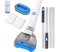 Aspirapolvere ricaricabile per vasca idromassaggio per spa, sistema di azionamento magnetico, filtro a rete ultra fine per piccole particelle, pulizia spot per piscine fuori terra, 60 minuti (blu)