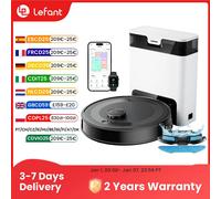 Aspirapolvere robot Lefant M2S con mappatura, aspirazione 10000 Pa, stazione automatica della polvere, navigazione laser, tecnologia di prevenzione PSD