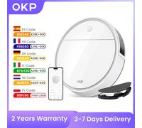 Aspirapolvere robot OKP K5, WiFi/App, programmabile, sistema di filtraggio efficiente, ricarica automatica, perfetto per pavimenti duri, Ha animali OKP K5-EU