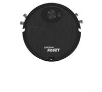 Aspirapolvere Robot USB Ricarica per lavaggio Pavimenti Duri(Black) | 3 funzioni in 1: spazza, e ; altezza 5.4cm per spazi stretti; funzionamento silenzioso per ideale per la notte