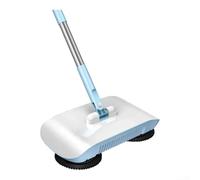 Aspirapolvere robotico a spinta manuale con scopa e mocio integrati, ABS leggero, controllo semplice per la pulizia della casa multi-superficie (blu)