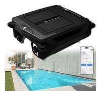 Aspirapolvere robotico per piscina, Pulitore automatico per piscine ad energia solare, Controllo app, Evitamento ostacoli, Doppia ricarica solare e veloce, Grande capacità da 3,4 litri, Skimmer