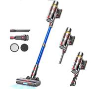 Aspirapolvere Senza Fili, 45Kpa&550W&50Mins Scopa Elettrica Senza Fili Verticale Antigroviglio con Display a LED,per Pavimenti/Tappeti/Peli Animali/Auto