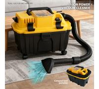 Aspirapolvere senza fili agli ioni di litio senza spazzole Aspirapolvere portatile Wet & Dry Aspirapolvere ad alta aspirazione per batteria DeWalt