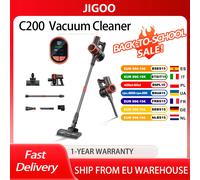 Aspirapolvere senza fili JIGOO C200, aspirazione 23KPa, autonomia 40 minuti, 2 modalità di lavoro, tubo metallico telescopico e faro LED, ≤72dB C200
