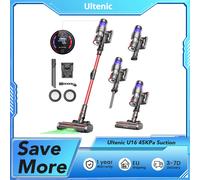 Aspirapolvere senza fili Ultenic U16 Flex 45KPa Aspirazione 60 minuti di autonomia, 180 ° Bacchetta flessibile, spazzola antigroviglio, ricarica per montaggio a parete Ultenic U16 Flex