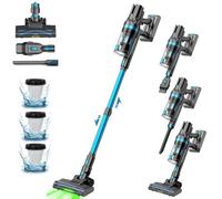 Aspirapolvere Senza Fili, Verticale Ultra-Potente 70 Minuti/45KPA/550W, Aspirapolvere con Display LED, Luce Verde, Anti-Groviglio, Rilevamento dello Sporco, per Tappeti, Peli Animali, Pavimenti Duri