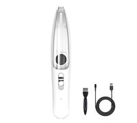 Aspirapolvere tagliazampe per cani | Tosatrice per peli di cane a basso rumore con luce a LED,Aspirapolvere per tosaerba per cani ricaricabile tramite USB, rasoio per cani con vassoio trasparente