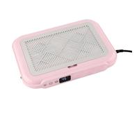 Aspirapolvere Unghie, Aspiratore Unghie Aspirapolvere for unghie sottile con aspirazione potente a 4500 giri/min, silenzioso, velocità regolabile da 170 W e filtro riutilizzabile(Pink,A)