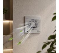 Aspiratore aria elicoidale 100 mm con griglia frontale a parete 14 watt estratto
