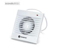 Aspiratore Bagno 100mm Ventola Estrazione 11W Griglia Forata Bianca