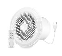 Aspiratore Bagno 2 Direzioni,100mm 4" Ventola Aspirazione con Telecomando a 5 Velocità,Estrattore Aria con Valvola Antiriflusso per Bagno,WC,Cucina,Garage,Portata Massima 100m³/h,IPX4,150X150X95mm